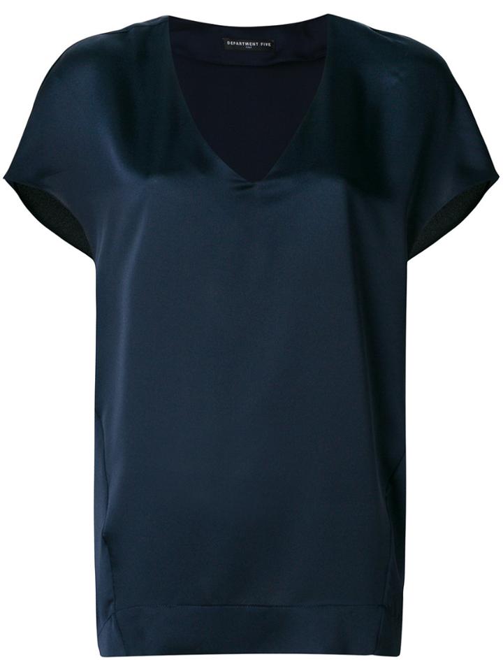 Department 5 V-neck T-shirt - Blue