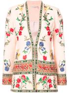 Alice+olivia Floral Print Jacket - Pink & Purple