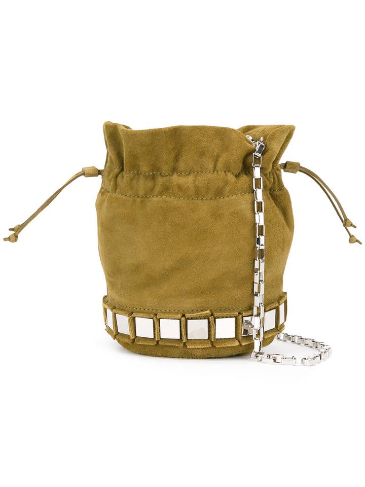 Tomasini Bucket Cross Body Bag, Women's, Green, Suede