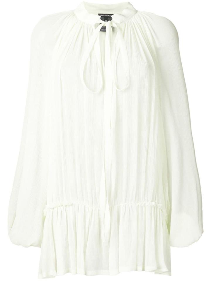 Ann Demeulemeester Pussy Bow Blouse - Green