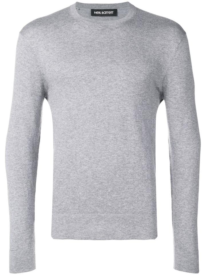 Neil Barrett Contrast Trim Sweater - Grey