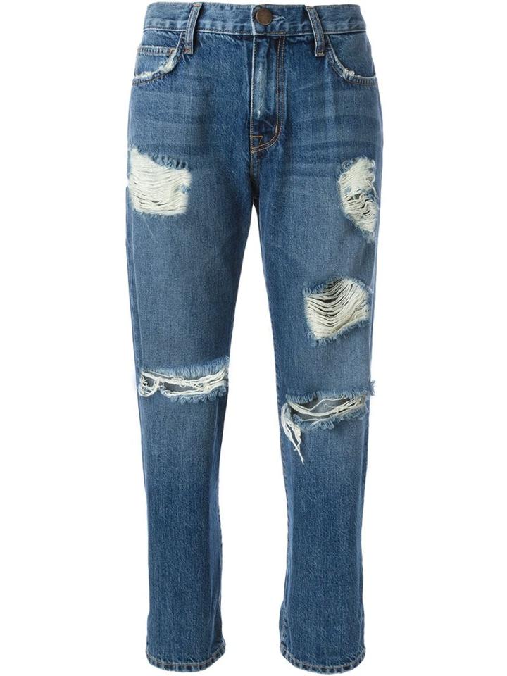 Current/elliott Destroy Boyfriend Jeans, Women's, Size: 23, Blue, Cotton