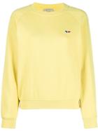 Maison Kitsuné Basic Crewneck Sweat - Yellow