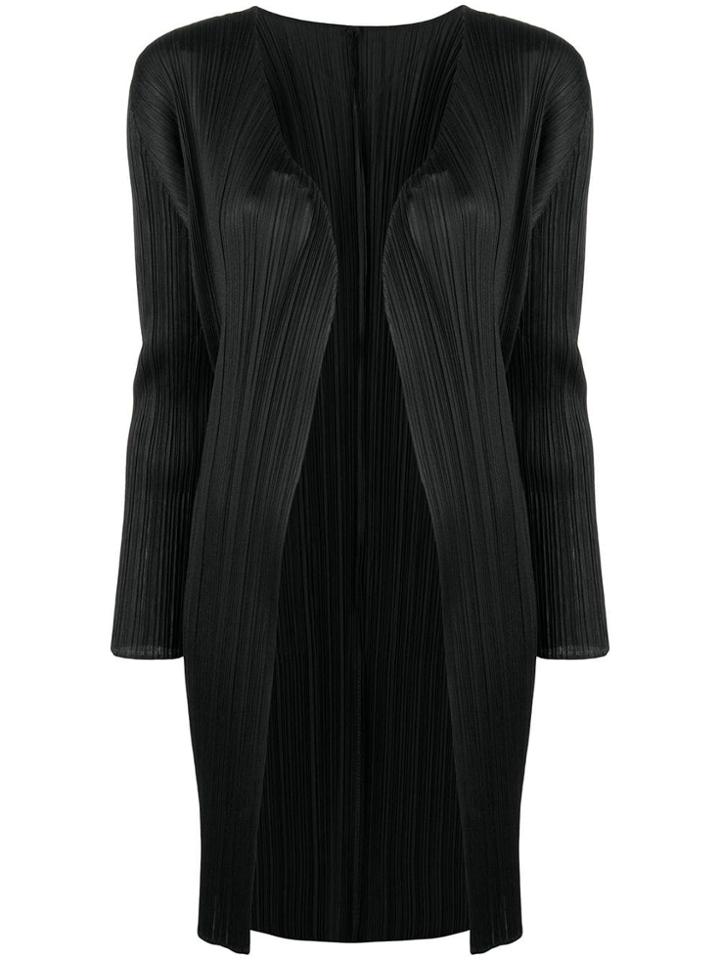 Pleats Please By Issey Miyake Micro Pleated Coat - Black
