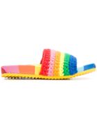 Mira Mikati Knitted Rainbow Slides - Multicolour