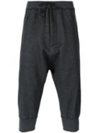 Y-3 Drop Crotch Track Pants, Men's, Size: Medium, Grey, Cotton/polyester