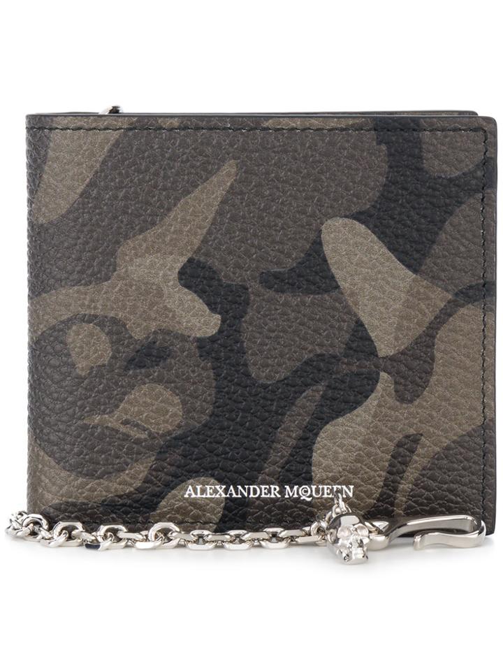 Alexander Mcqueen Camouflage Billfold Wallet - Green