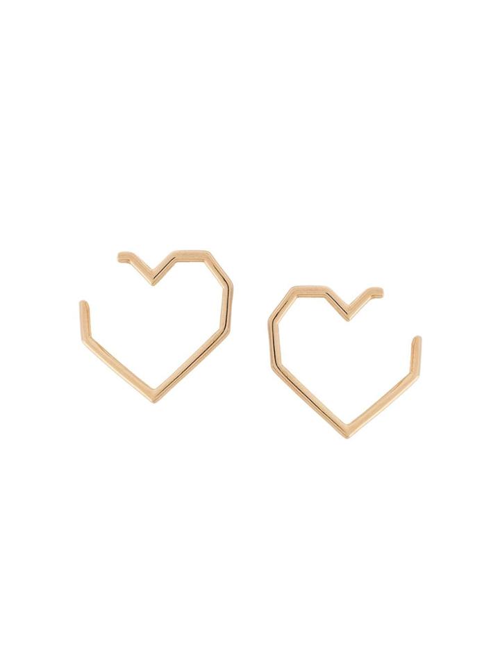 Aliita 18kt Yellow Gold Heart Earrings - J1000 Yellow Gold