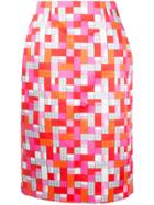 Mary Katrantzou Sigma Lego Print Skirt - Red