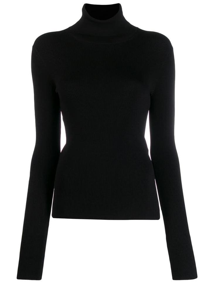 Helmut Lang Ribbed Turtleneck - Black