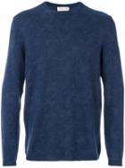 Etro - Light Floral Embroidery Sweatshirt - Men - Wool - Xl, Blue, Wool
