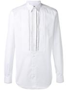 Dolce & Gabbana Embroidered Panel Shirt, Men's, Size: 42, White, Cotton