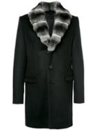 Yves Salomon Fur Lapel Coat - Black