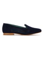 Blue Bird Shoes Embroidered Suede Saudade Loafer - Black