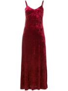 Michael Michael Kors Crushed Velvet Slip Dress - Red
