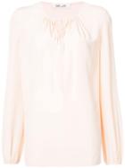 Diane Von Furstenberg Keyhole Blouse - Pink