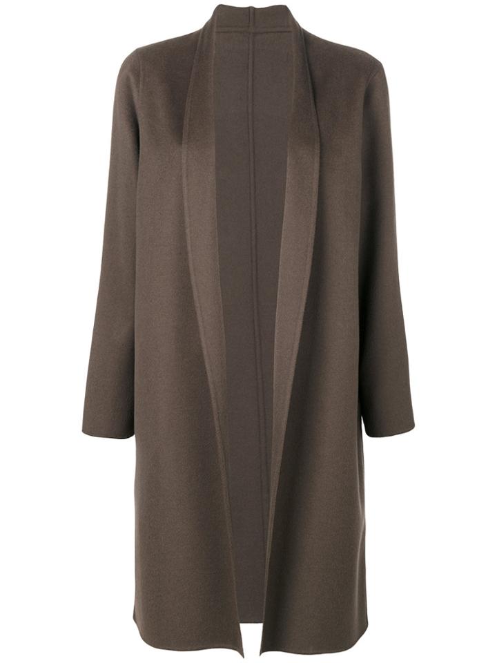 Liska Shawl Lapel Midi Coat - Green