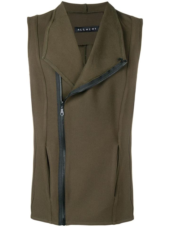 Alchemy Zipped Vest - Green
