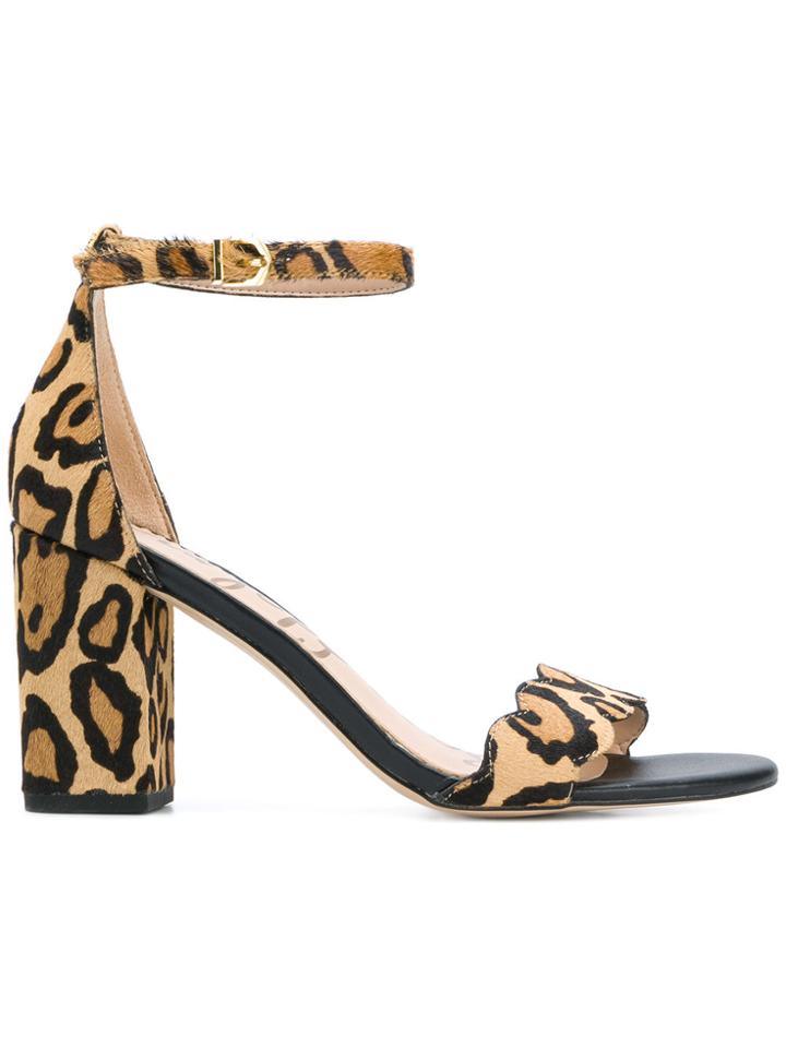 Sam Edelman Leopard Print Sandals - Nude & Neutrals
