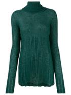 Roberto Collina Ribbed Turtleneck Jumper - Green