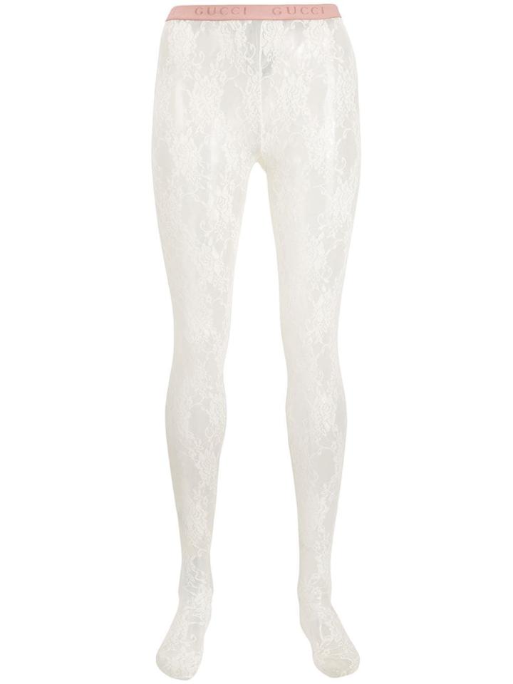 Gucci Floral Lace Tights - White
