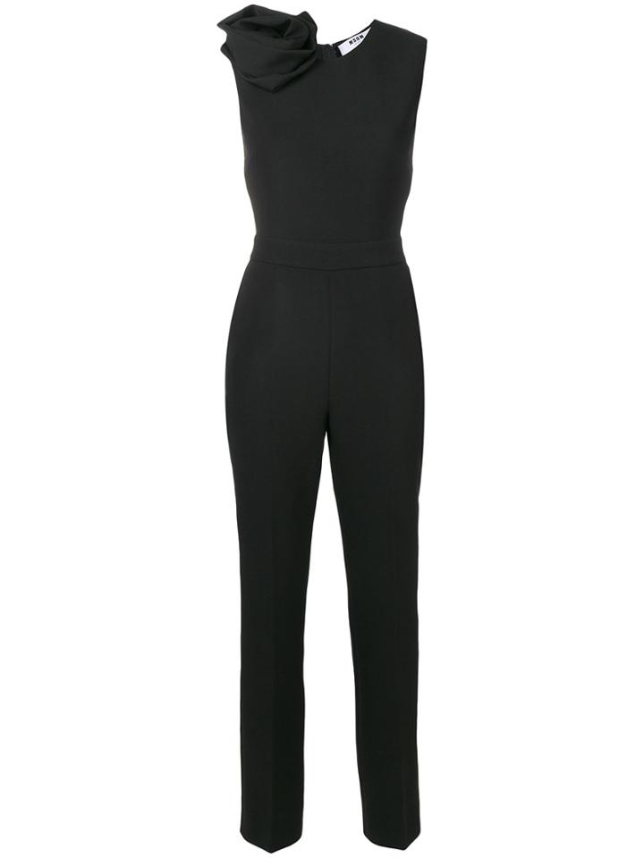 Msgm Sleeveless Corsage Jumpsuit - Black