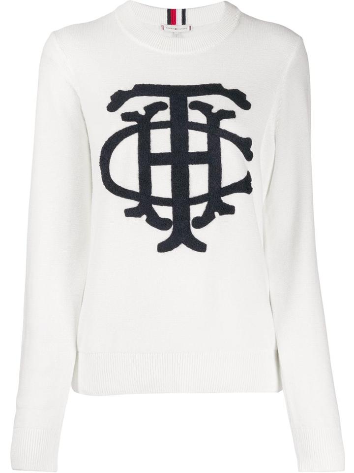 Tommy Hilfiger Knitted Cotton Jumper - White