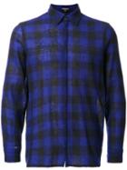 Ann Demeulemeester Checked Shirt, Men's, Size: Large, Blue, Cotton/wool