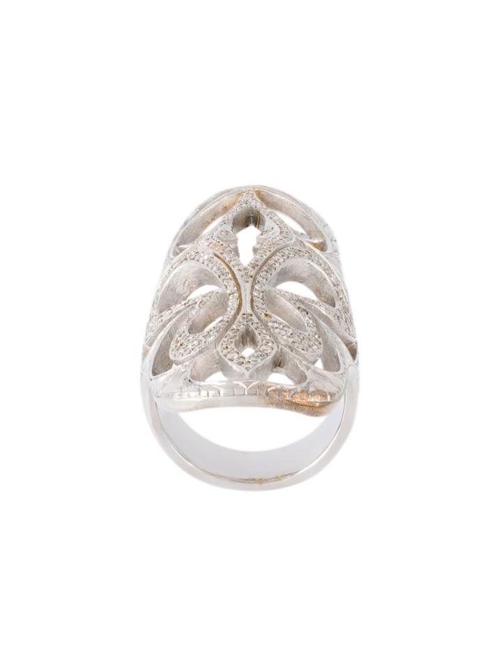 Loree Rodkin Xl Cigar Band Diamond Ring, Women's, Size: 57, Metallic