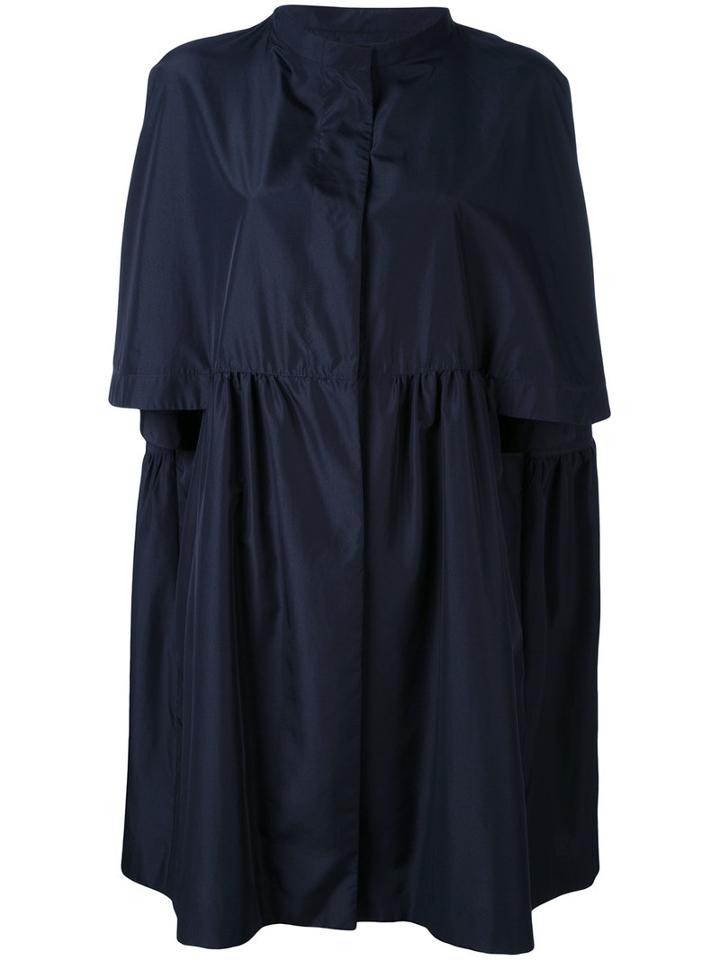 Gianluca Capannolo - Cropped Sleeves Coat - Women - Polyester - 42, Blue, Polyester