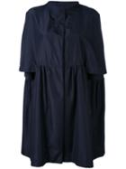 Gianluca Capannolo - Cropped Sleeves Coat - Women - Polyester - 42, Blue, Polyester