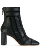 Alexandre Birman Stitch Detail Ankle Boots - Black