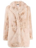 Apparis Shearling Buttoned Coat - Pink