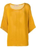 Twin-set Scoop Neck Knitted Top - Yellow