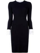 Iceberg Ribbed Fitted Dress, Women's, Size: 40, Black, Polyamide/polyester/viscose/virgin Wool