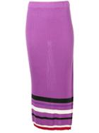Cashmere In Love High-waisted Knitted Skirt - Purple