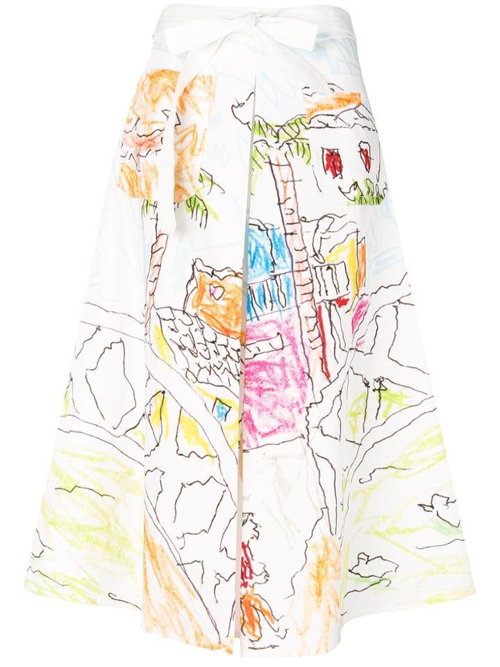 Marni Printed Panel Skirt - Multicolour
