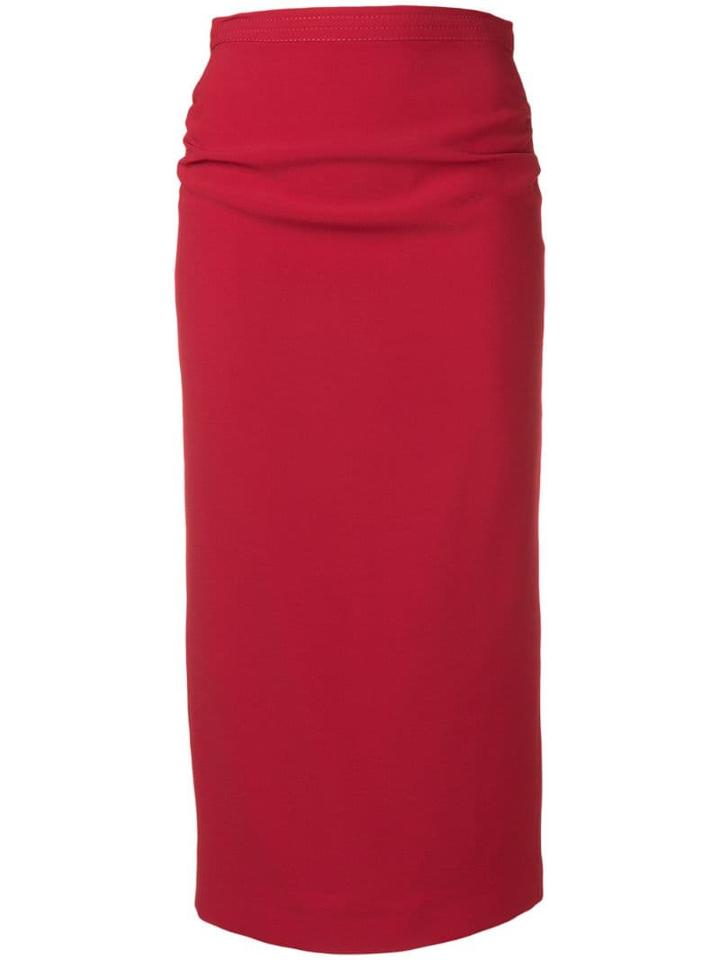 Nº21 High-waist Pencil Skirt - Red