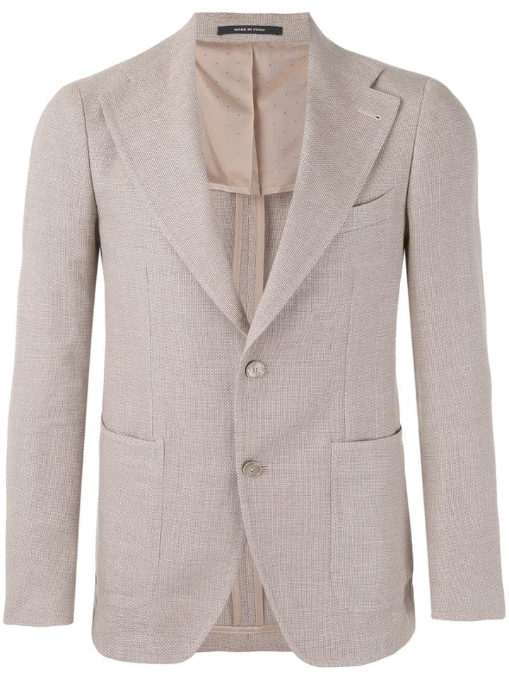 Tagliatore - Patch Pocket Blazer - Men - Linen/flax/cupro/virgin Wool - 54, Brown, Linen/flax/cupro/virgin Wool