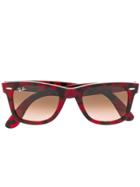 Ray-ban Square Shaped Sunglasses - Red