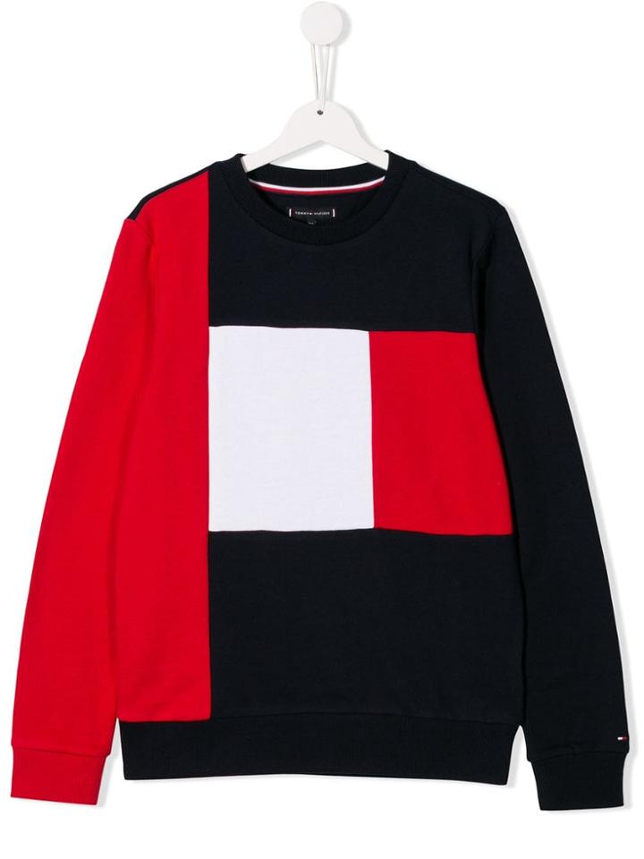 Tommy Hilfiger Junior Teen Colour-block Sweatshirt - Blue