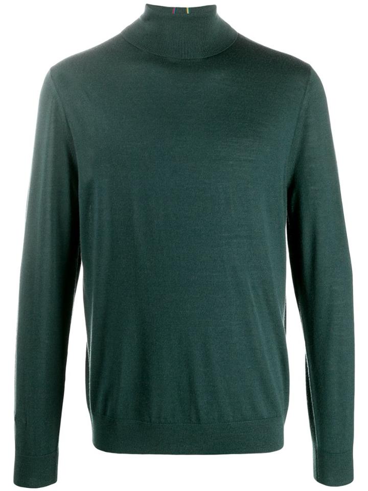 Paul Smith Roll Neck Jumper - Green