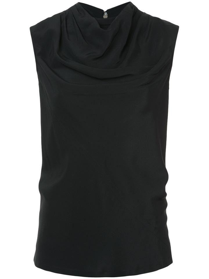 Rick Owens Draped Neck Tank Top - Black
