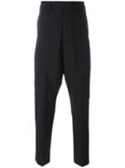 Rick Owens Drop-crotch Tailored Trousers, Men's, Size: 52, Black, Wool/spandex/elastane