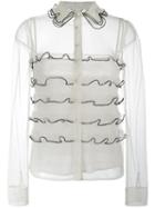Red Valentino Ruffled Buttoned Blouse