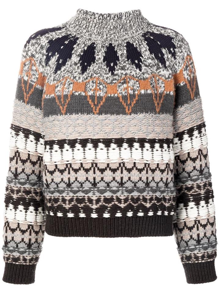 Stella Mccartney Festive-knit Jumper - Grey