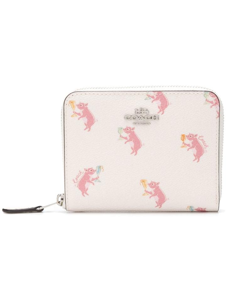 Coach All Around Zip Wallet - White