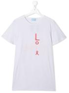 Lanvin Enfant Teen Logo-embroidered T-shirt - White