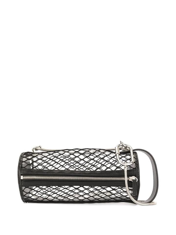 Salar Lali Netted Shoulder Bag - Black