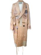 Heikki Salonen Fully Patched Long Coat, Women's, Size: Medium, Pink/purple, Viscose/wool